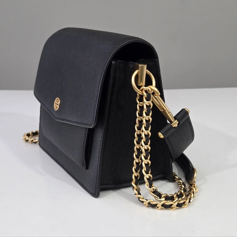 EXCELLENT TORY BURCH ROBINSON DOUBLE STRAP CONVERTIBLE SHOULDER BAG